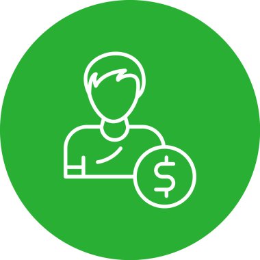 Dolar vektör simgesi modern basit tasarım