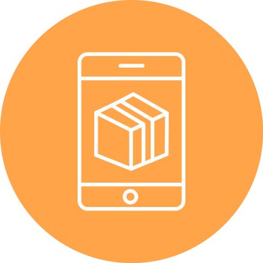 Cep telefonu simgesi, vektör illüstrasyonu