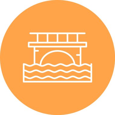 Köprü. Web simgesi basit illüstrasyon