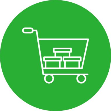 Alışveriş arabasının vektör çizimi, sepet