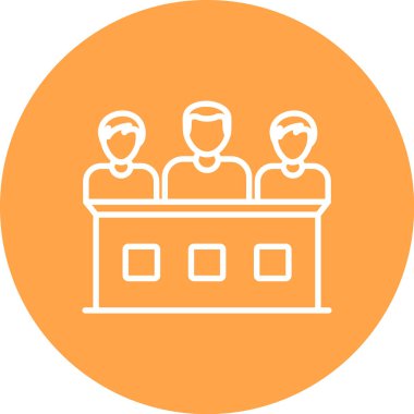 İş insanları simgesinin vektör illüstrasyonu