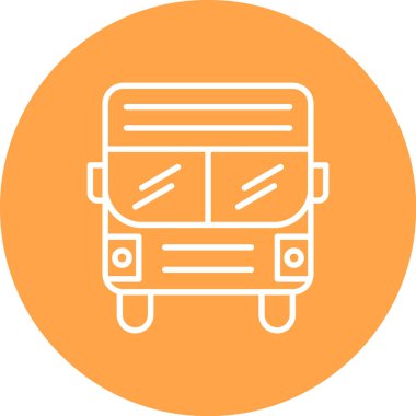 Otobüs. Web simgesi basit illüstrasyon