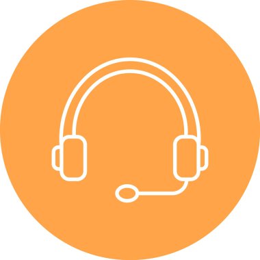 vektör kulaklık simgesi, illüstrasyon, vektör