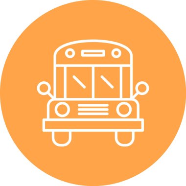 Bir bus simgesinin vektör illüstrasyonu