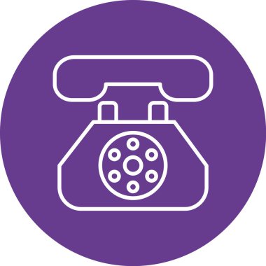 Telefonunuz var. Web simgesi basit illüstrasyon