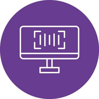 Modern bilgisayar simgesinin vektör illüstrasyonu