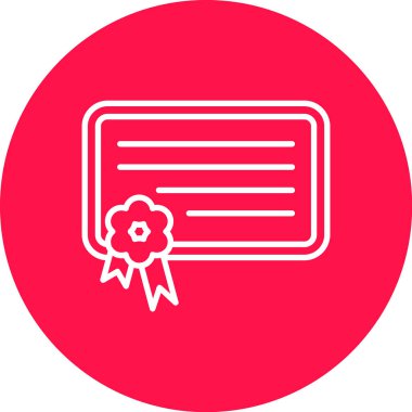 Sertifika. Web simgesi basit illüstrasyon