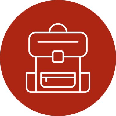 Çanta. Web simgesi basit illüstrasyon