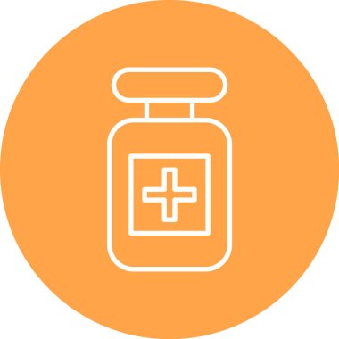 ilaç şişesi simgesi, vektör illüstrasyonu