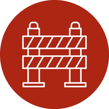 Bariyer simgesi. Bariyer vektör simgesi web için basit örnek