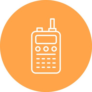 Telsiz telsizi. Web simgesi basit illüstrasyon