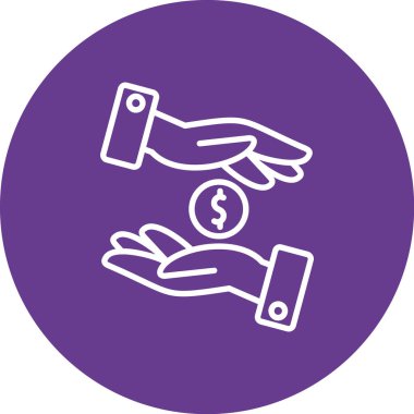 Para simgesinin vektör illüstrasyonu