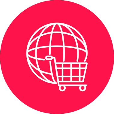 küresel simge vektör çizim