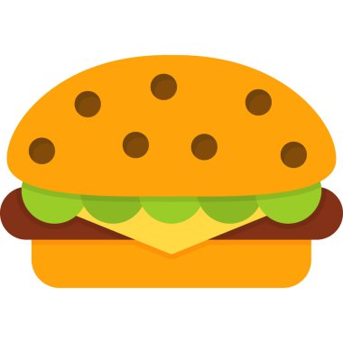 Hamburger ikonu düz stil.