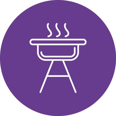 Barbekü ikonu vektör illüstrasyonu