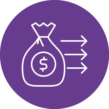 Dolar simgesi vektör illüstrasyonu