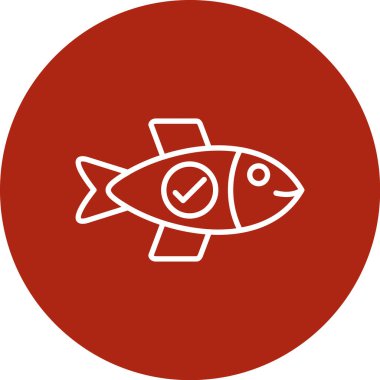 balık simgesi vektör illüstrasyonu