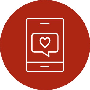 Kalp. Web simgesi basit illüstrasyon