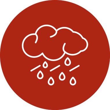 Yağmur. Web simgesi basit tasarım