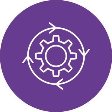 dişli simgesi vektör illüstrasyonu