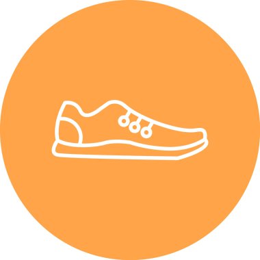 Spor ayakkabı simgesinin vektör illüstrasyonu