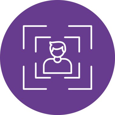 Mor simgesi olan bir adamın vektör çizimi