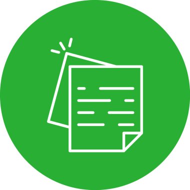 Kağıt simgesinin vektör illüstrasyonu