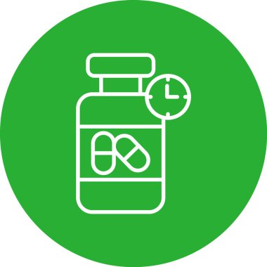 Tıp şişe simgesi. vektör çizim