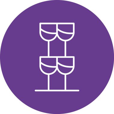 - Şampanya. Web simgesi basit illüstrasyon