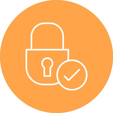 Kilit. Web simgesi basit tasarım