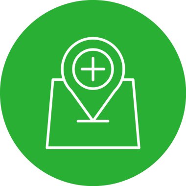 Vektör konumu simge illüstrasyonu