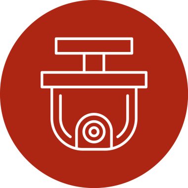 Kırmızı çemberli bir borunun vektör çizimi