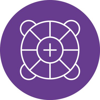 Eşsiz Atom Vektörü Kabartma Simgesi