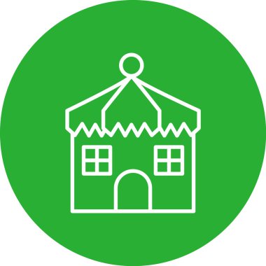 Eşsiz Ev Vektör Satırı Simgesi