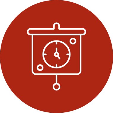 Saat düz simgesi, vektör, illüstrasyon