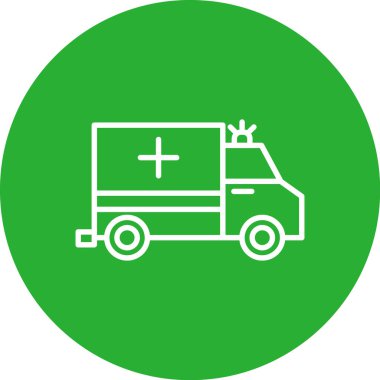 Moda stili izole edilmiş arka planda ambulans simgesi