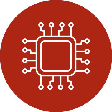 Devre kartı simgesi. vektör illüstrasyonu