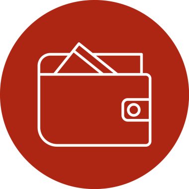 cüzdan ikonu vektör illüstrasyonu