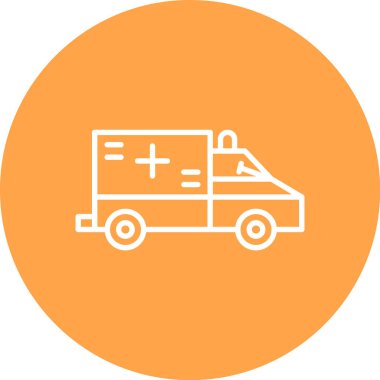 ambulans simgesi vektör illüstrasyonu