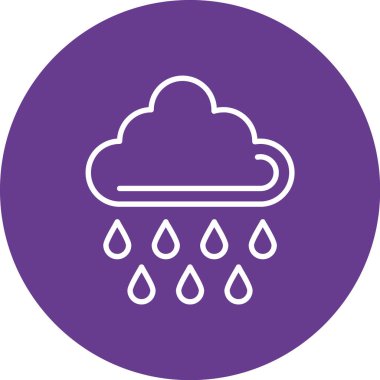 Yağmur. Web simgesi basit illüstrasyon