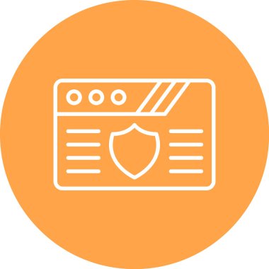 Kalkan simgesinin vektör illüstrasyonu