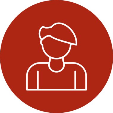 Şapka takan bir adamın vektör çizimi