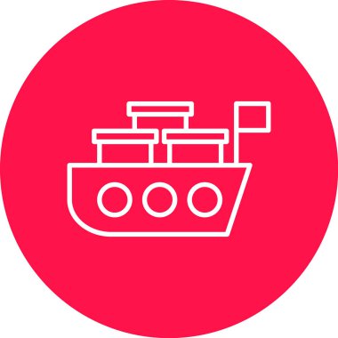 Kargo gemisi kutsal kişilerin resmi, vektör çizim