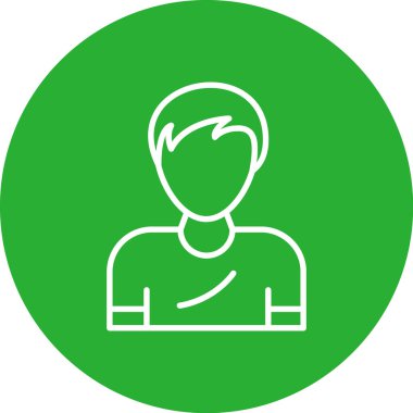 Bir insan simgesi ile insan avatarı. Basit resimleme