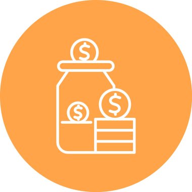 Para için. Web simgesi basit illüstrasyon