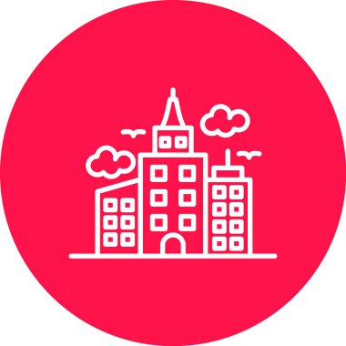 şehir simgesi vektör illüstrasyonu