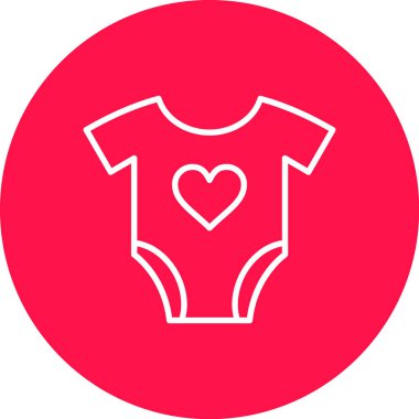 Kırmızı kalp simgesinin vektör illüstrasyonu