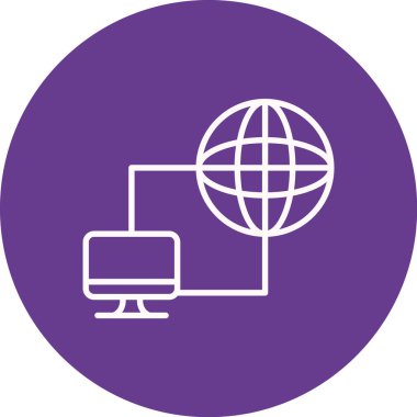 İnternet web simgesi vektör illüstrasyonu