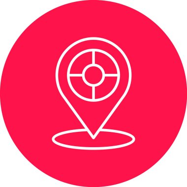 Vektör konumu simge illüstrasyonu