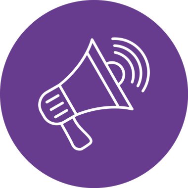 Konuşmacı. Web simgesi basit illüstrasyon